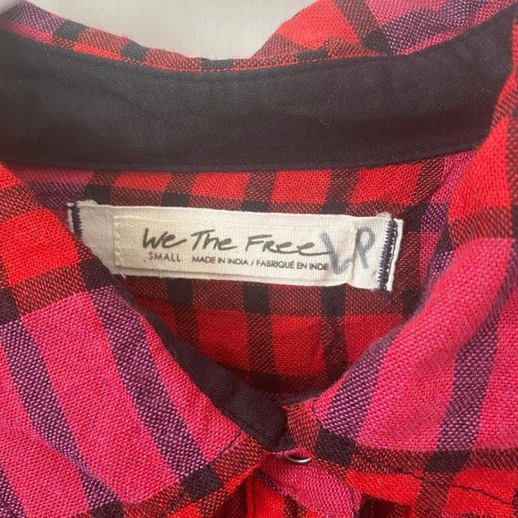 FREE PEOPLE plaid top - Picture 8 of 9